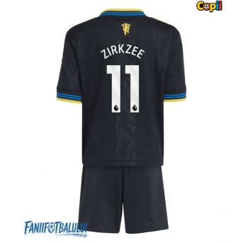 Manchester United Joshua Zirkzee #11 Echipament de Fotbal Replică 2025-26 Copii Treilea (+ Șorturi)